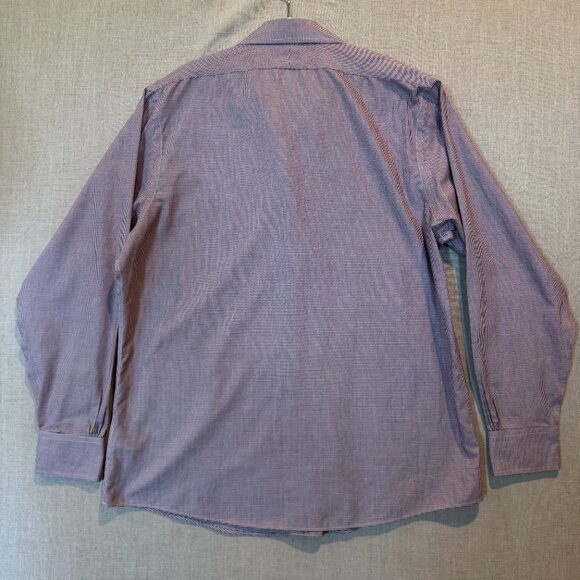 Brooks Brothers 1818 Regent Non-Iron Shirt Burgundy Micro Houndstooth 17 6/7 - Picture 8 of 10